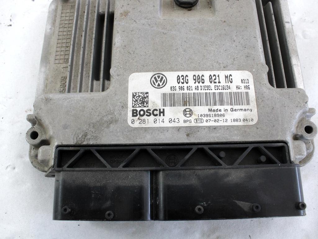 KOMPLET ODKLEPANJE IN VZIG  OEM N. 17768 KIT ACCENSIONE AVVIAMENTO ORIGINAL REZERVNI DEL VOLKSWAGEN TOURAN 1T2 MK1 R1 (2006 - 2010)DIESEL LETNIK 2007