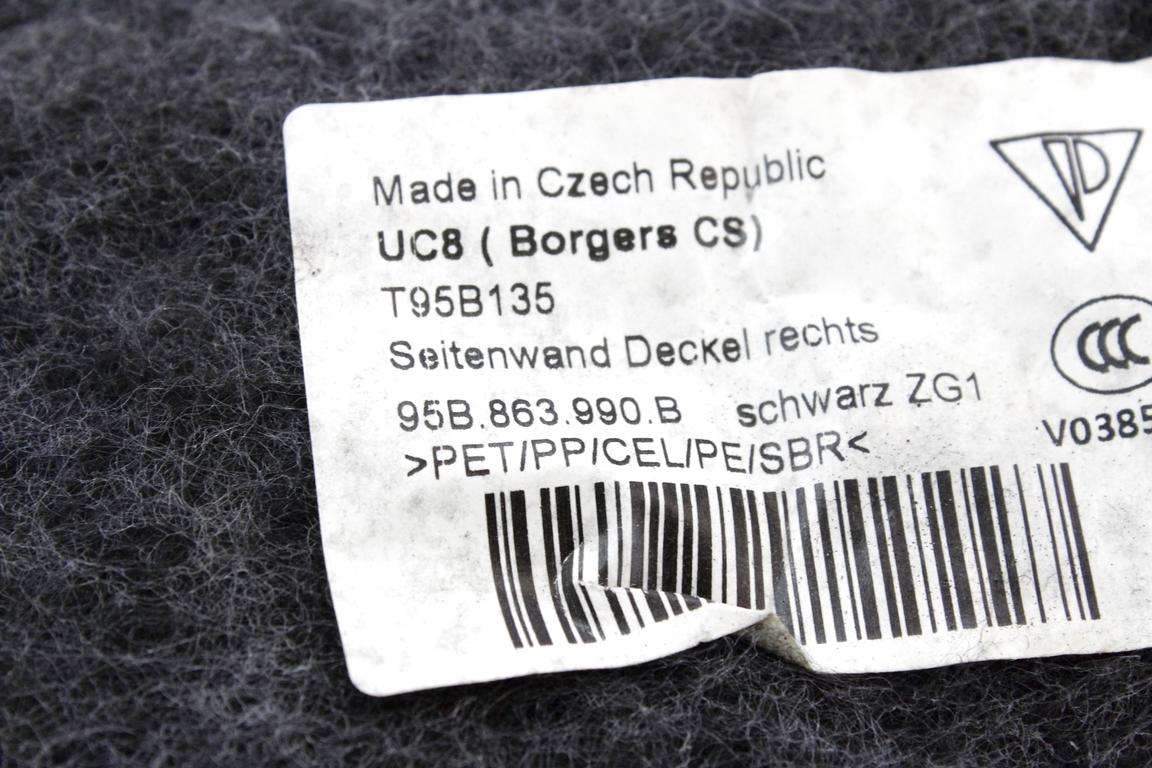 NOTRANJA OBLOGA ZADNJEGA BOKA  OEM N. 95B863990BZG1 ORIGINAL REZERVNI DEL PORSCHE MACAN 95B MK1 R (2018-2022)BENZINA LETNIK 2021