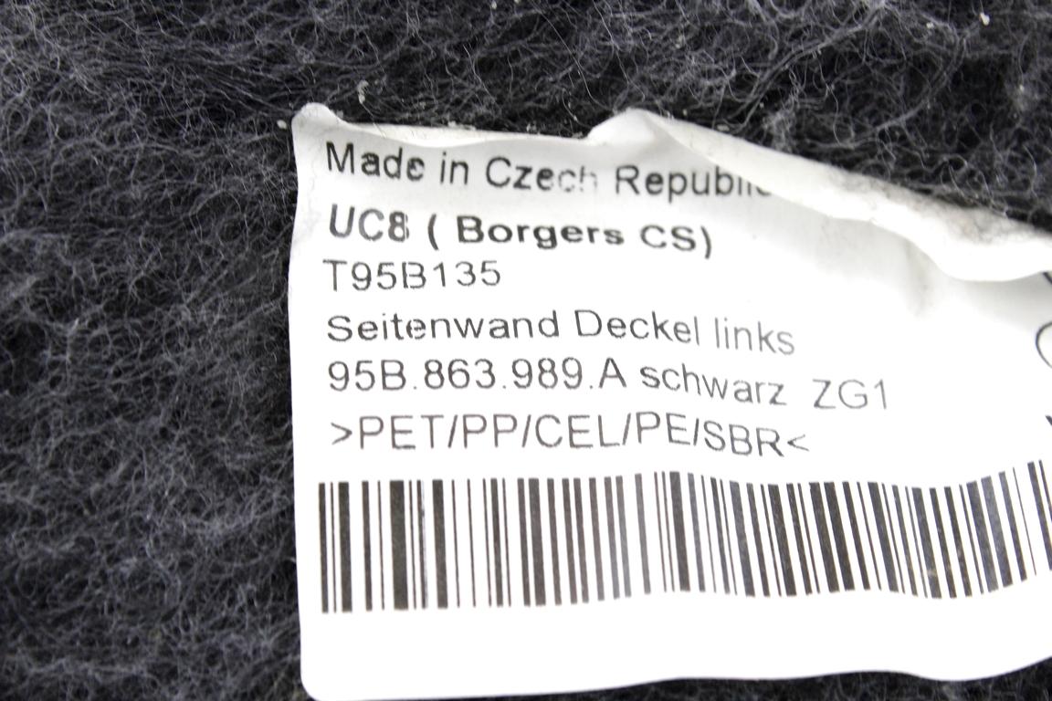 NOTRANJA OBLOGA ZADNJEGA BOKA  OEM N. 95B863989AZG1 ORIGINAL REZERVNI DEL PORSCHE MACAN 95B MK1 R (2018-2022)BENZINA LETNIK 2021