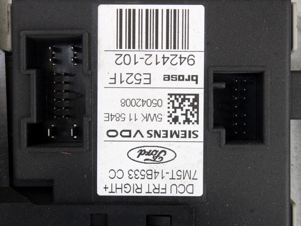 MEHANIZEM DVIGA SPREDNJIH STEKEL  OEM N. 22529 SISTEMA ALZACRISTALLO PORTA ANTERIORE ELETTR ORIGINAL REZERVNI DEL FORD FOCUS CMAX DM2 MK1 R (04/2007 - 2010) DIESEL LETNIK 2009