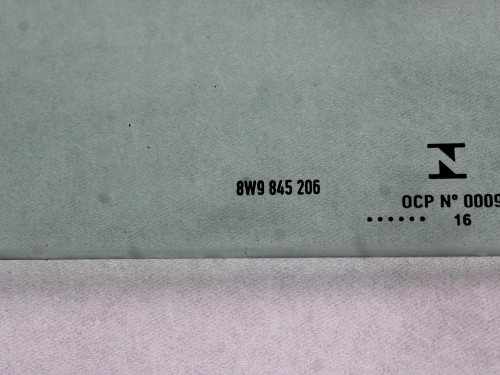 STEKLO ZADNJIH DESNIH VRAT OEM N. 8W0845206 ORIGINAL REZERVNI DEL AUDI A4 B9 BER/SW/ALLROAD (2015 - 2019)DIESEL LETNIK 2016