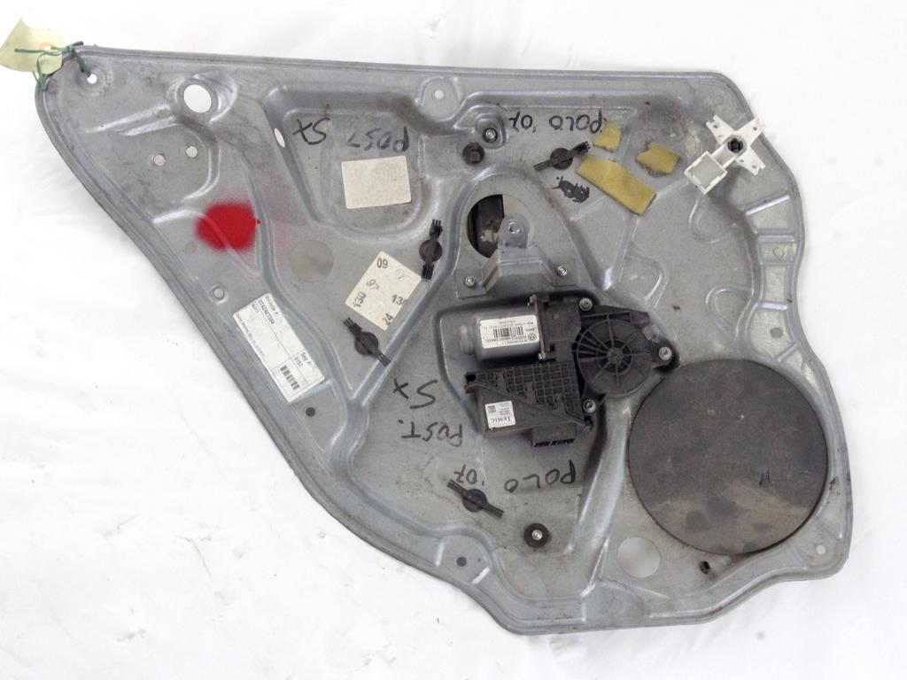 MEHANIZEM DVIGA ZADNJIH STEKEL  OEM N. 16105 SISTEMA ALZACRISTALLO PORTA POSTERIORE ELETT ORIGINAL REZERVNI DEL VOLKSWAGEN POLO 9N R (2005 - 10/2009) DIESEL LETNIK 2009