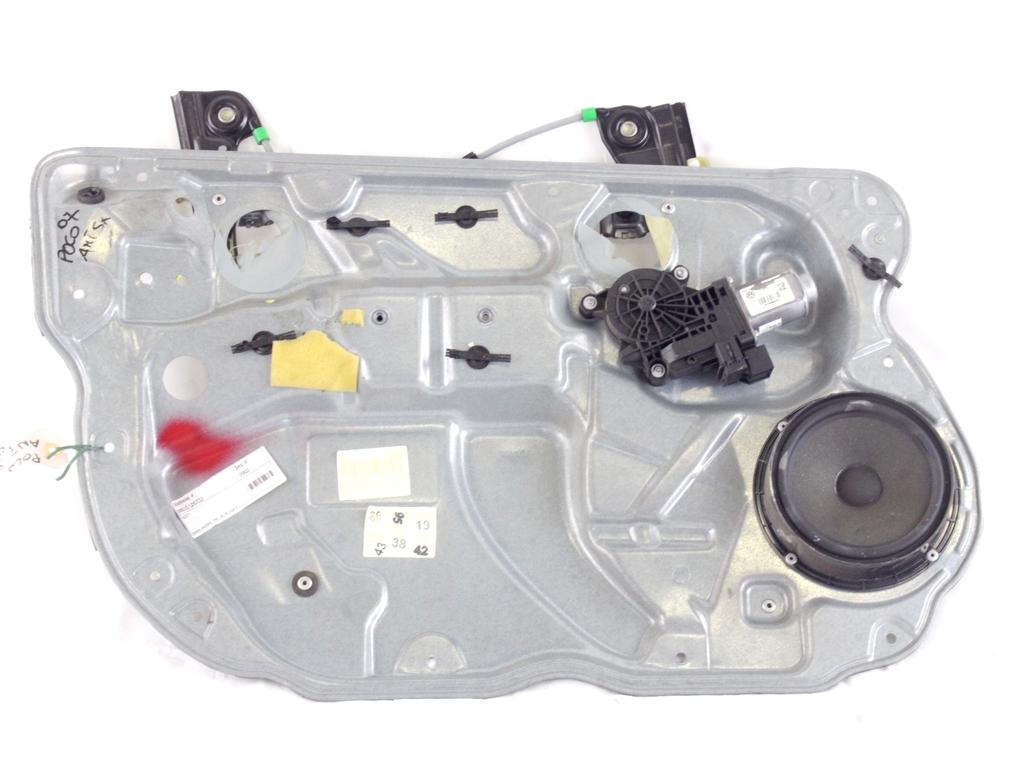 MEHANIZEM DVIGA SPREDNJIH STEKEL  OEM N. 18605 SISTEMA ALZACRISTALLO PORTA ANTERIORE ELETTR ORIGINAL REZERVNI DEL VOLKSWAGEN POLO 9N R (2005 - 10/2009) DIESEL LETNIK 2008