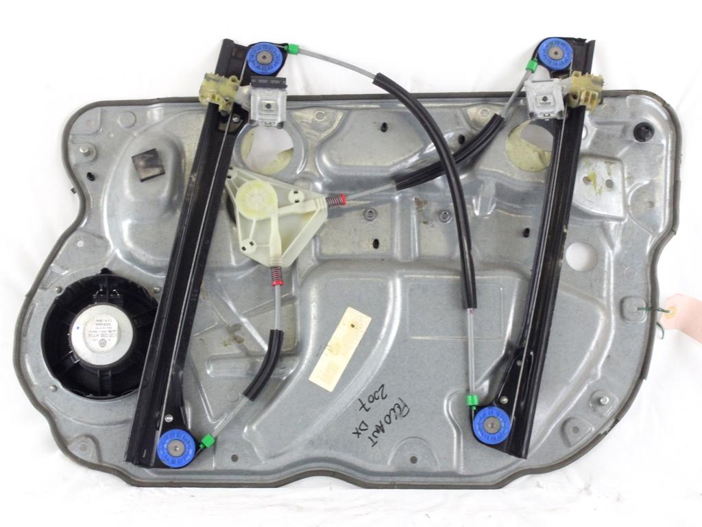 MEHANIZEM DVIGA SPREDNJIH STEKEL  OEM N. 18605 SISTEMA ALZACRISTALLO PORTA ANTERIORE ELETTR ORIGINAL REZERVNI DEL VOLKSWAGEN POLO 9N R (2005 - 10/2009) DIESEL LETNIK 2008