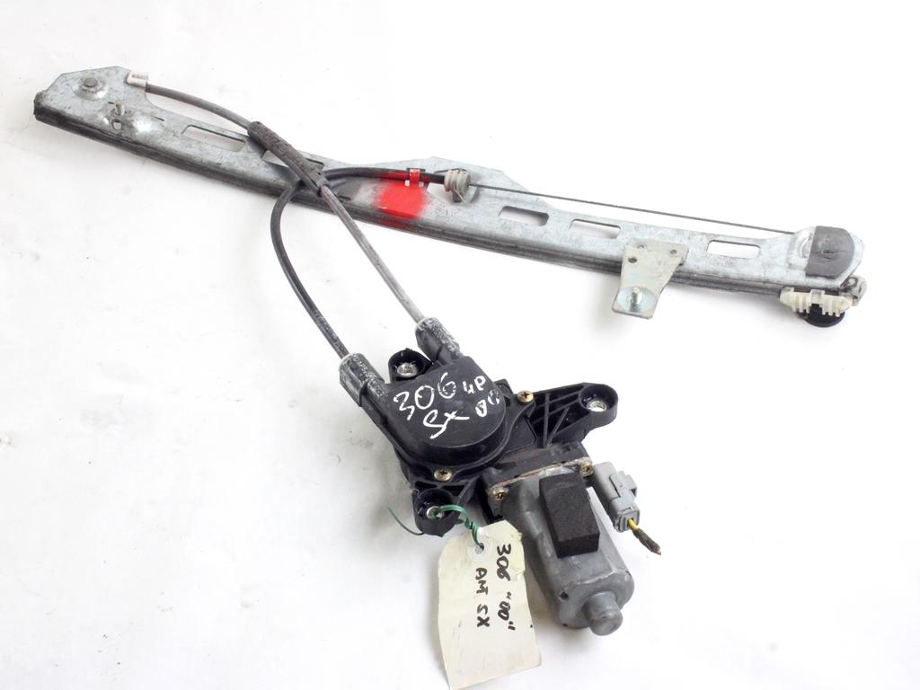 MEHANIZEM DVIGA SPREDNJIH STEKEL  OEM N. 11422 SISTEMA ALZACRISTALLO PORTA ANTERIORE ELETTR ORIGINAL REZERVNI DEL PEUGEOT 306 7A 7B 7C 7D 7E N3 N5 R (1997 - 04/2002) DIESEL LETNIK 1998