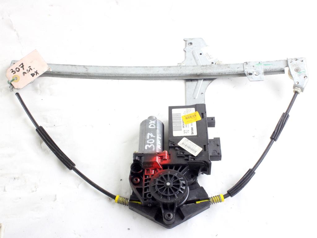 MEHANIZEM DVIGA SPREDNJIH STEKEL  OEM N. 16545 SISTEMA ALZACRISTALLO PORTA ANTERIORE ELETTR ORIGINAL REZERVNI DEL PEUGEOT 307 3A/B/C/E/H BER/SW/CABRIO (2001 - 2009) DIESEL LETNIK 2004