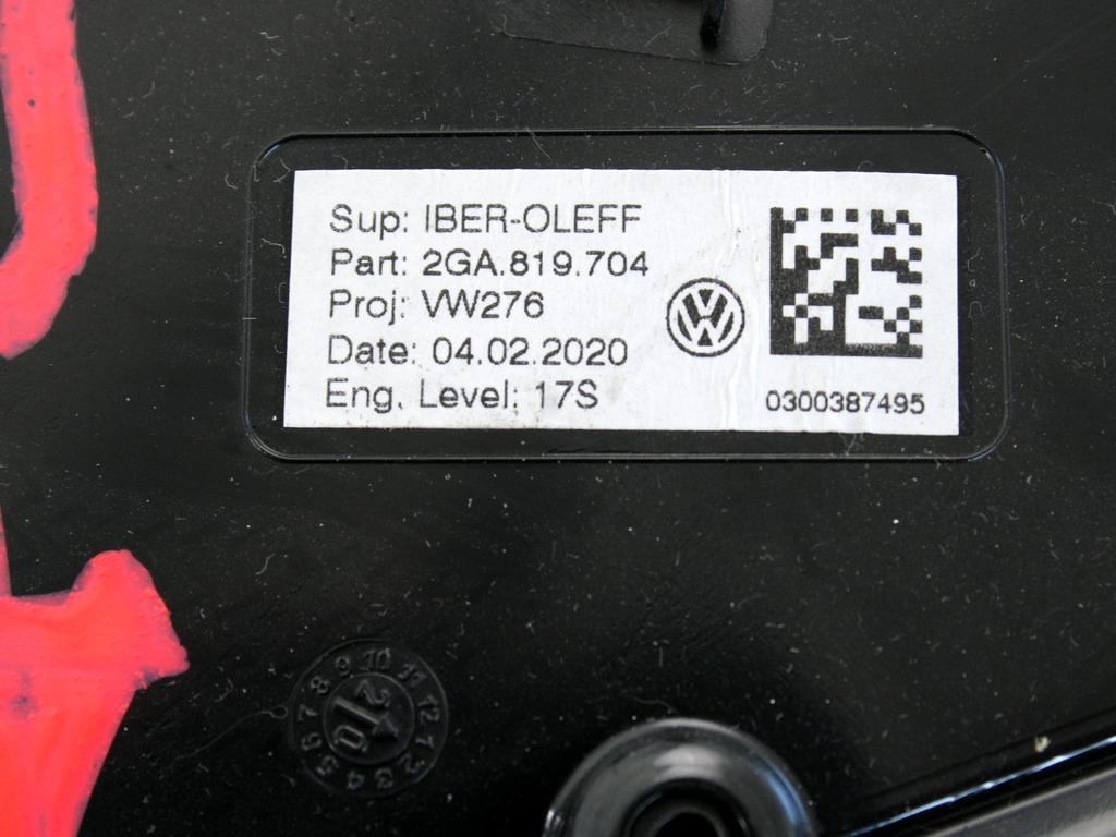 ODVOD ZRAKA OEM N. 2GA819704 ORIGINAL REZERVNI DEL VOLKSWAGEN T-ROC A11 (DAL 2017)  DIESEL LETNIK 2020