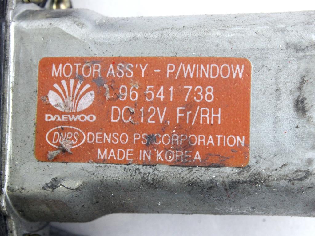 MEHANIZEM DVIGA SPREDNJIH STEKEL  OEM N. 17235 SISTEMA ALZACRISTALLO PORTA ANTERIORE ELETTR ORIGINAL REZERVNI DEL DAEWOO KALOS (2002 - 2004)BENZINA LETNIK 2004