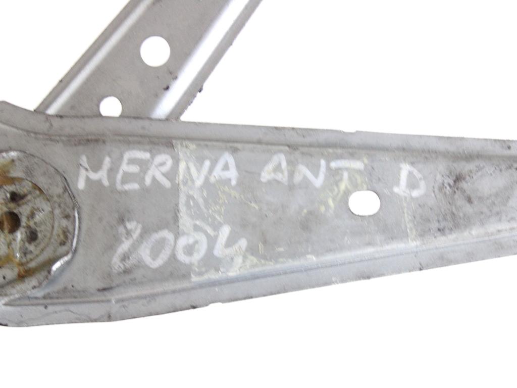 MEHANIZEM DVIGA SPREDNJIH STEKEL  OEM N. 17205 SISTEMA ALZACRISTALLO PORTA ANTERIORE ELETTR ORIGINAL REZERVNI DEL OPEL MERIVA A X03 (2003 - 2006) DIESEL LETNIK 2004