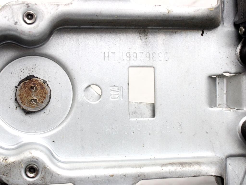 MEHANIZEM DVIGA SPREDNJIH STEKEL  OEM N. 17205 SISTEMA ALZACRISTALLO PORTA ANTERIORE ELETTR ORIGINAL REZERVNI DEL OPEL MERIVA A X03 (2003 - 2006) DIESEL LETNIK 2004