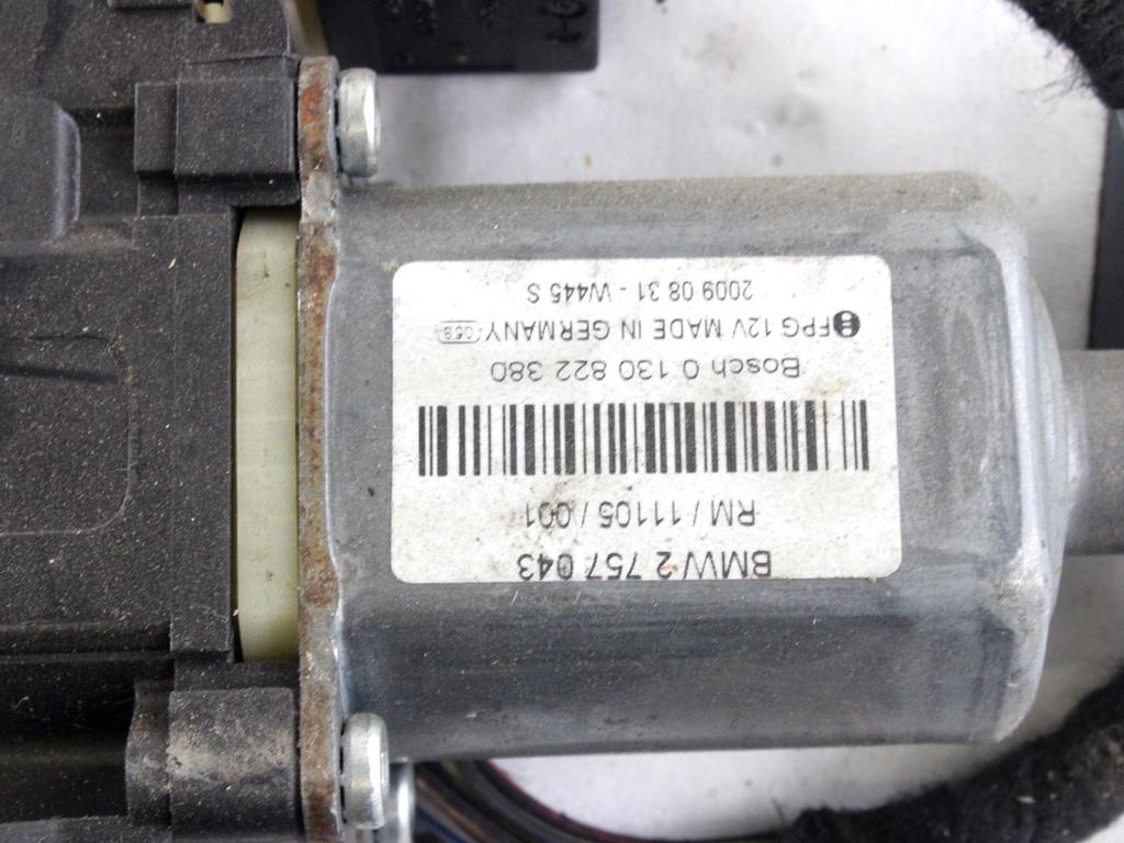 MEHANIZEM DVIGA SPREDNJIH STEKEL  OEM N. 22486 SISTEMA ALZACRISTALLO PORTA ANTERIORE ELETTR ORIGINAL REZERVNI DEL MINI ONE / COOPER BERLINA CABRIO R56 R57 (2007 - 2013) DIESEL LETNIK 2009