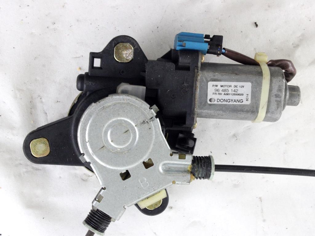 MEHANIZEM DVIGA SPREDNJIH STEKEL  OEM N. 430 SISTEMA ALZACRISTALLO PORTA ANTERIORE ELETTRIC ORIGINAL REZERVNI DEL CHEVROLET MATIZ M200 (2005 - 2010) BENZINA/GPL LETNIK 2008