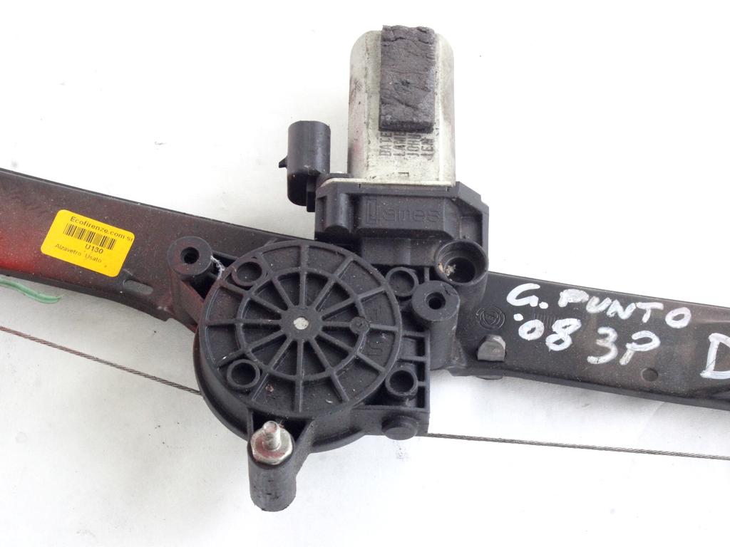 MEHANIZEM DVIGA SPREDNJIH STEKEL  OEM N. 33668 SISTEMA ALZACRISTALLO PORTA ANTERIORE ELETTR ORIGINAL REZERVNI DEL FIAT GRANDE PUNTO 199 (2005 - 2012) BENZINA LETNIK 2007