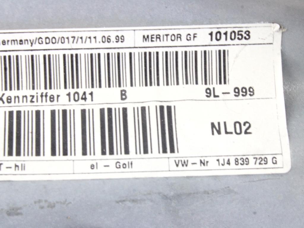 MEHANIZEM DVIGA ZADNJIH STEKEL  OEM N. 8460 SISTEMA ALZACRISTALLO PORTA POSTERIORE ELETTR ORIGINAL REZERVNI DEL VOLKSWAGEN GOLF IV 1J1 1E7 1J5 MK4 BER/SW (1998 - 2004) BENZINA LETNIK 1998