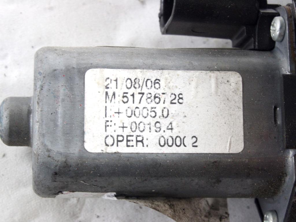 MEHANIZEM DVIGA SPREDNJIH STEKEL  OEM N. 1856 SISTEMA ALZACRISTALLO PORTA ANTERIORE ELETTRI ORIGINAL REZERVNI DEL FIAT PUNTO EVO 199 (2009 - 2012)  BENZINA/METANO LETNIK 2010