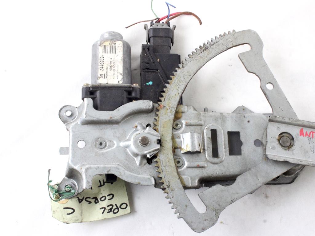 MEHANIZEM DVIGA SPREDNJIH STEKEL  OEM N. 14913 SISTEMA ALZACRISTALLO PORTA ANTERIORE ELETTR ORIGINAL REZERVNI DEL OPEL CORSA C X01 (10/2000 - 2004) DIESEL LETNIK 2002