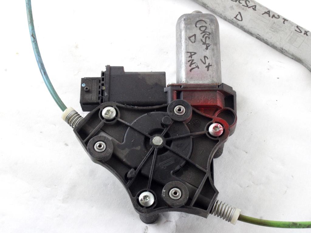 MEHANIZEM DVIGA SPREDNJIH STEKEL  OEM N. 12034 SISTEMA ALZACRISTALLO PORTA ANTERIORE ELETTR ORIGINAL REZERVNI DEL OPEL CORSA D R S07 (02/2011 - 2014) BENZINA LETNIK 2014