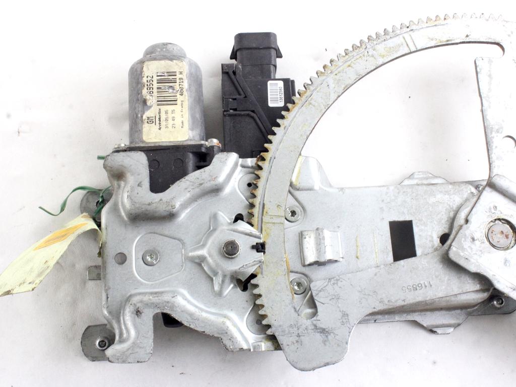 MEHANIZEM DVIGA SPREDNJIH STEKEL  OEM N. 17205 SISTEMA ALZACRISTALLO PORTA ANTERIORE ELETTR ORIGINAL REZERVNI DEL OPEL MERIVA A X03 (2003 - 2006) DIESEL LETNIK 2004