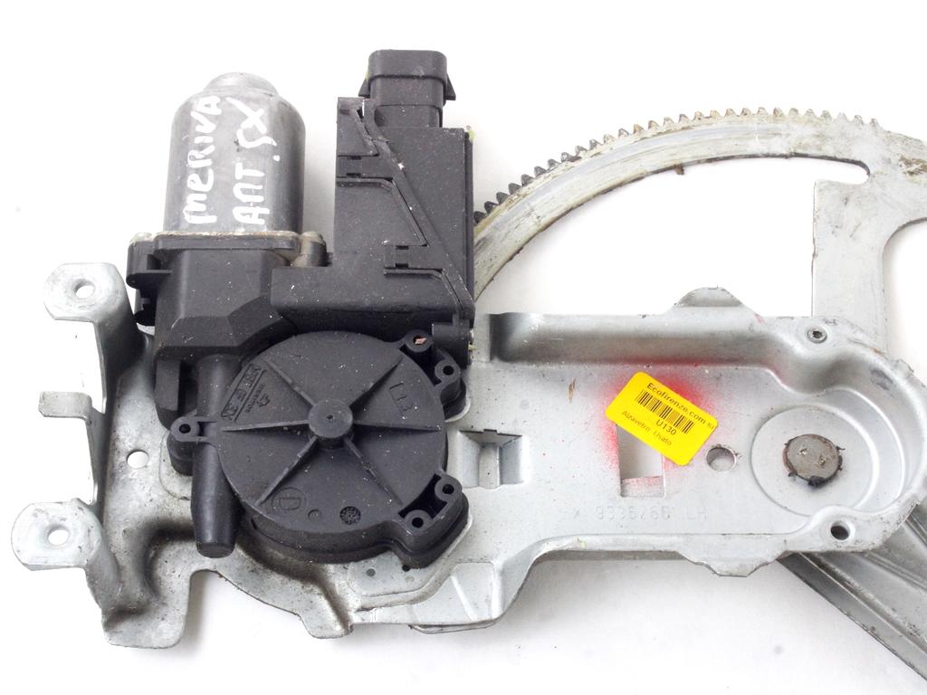 MEHANIZEM DVIGA SPREDNJIH STEKEL  OEM N. 17205 SISTEMA ALZACRISTALLO PORTA ANTERIORE ELETTR ORIGINAL REZERVNI DEL OPEL MERIVA A X03 (2003 - 2006) DIESEL LETNIK 2004