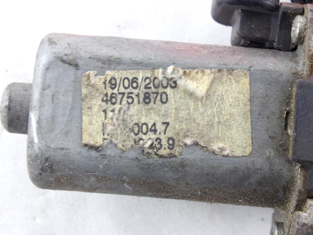 DVIZNI MEHANIZEM SPREDNIH STEKEL  OEM N. 18392 MOTORINO ALZACRISTALLO PORTA ANTERIORE ORIGINAL REZERVNI DEL ALFA ROMEO 147 937 R (2005 - 2010) DIESEL LETNIK 2008