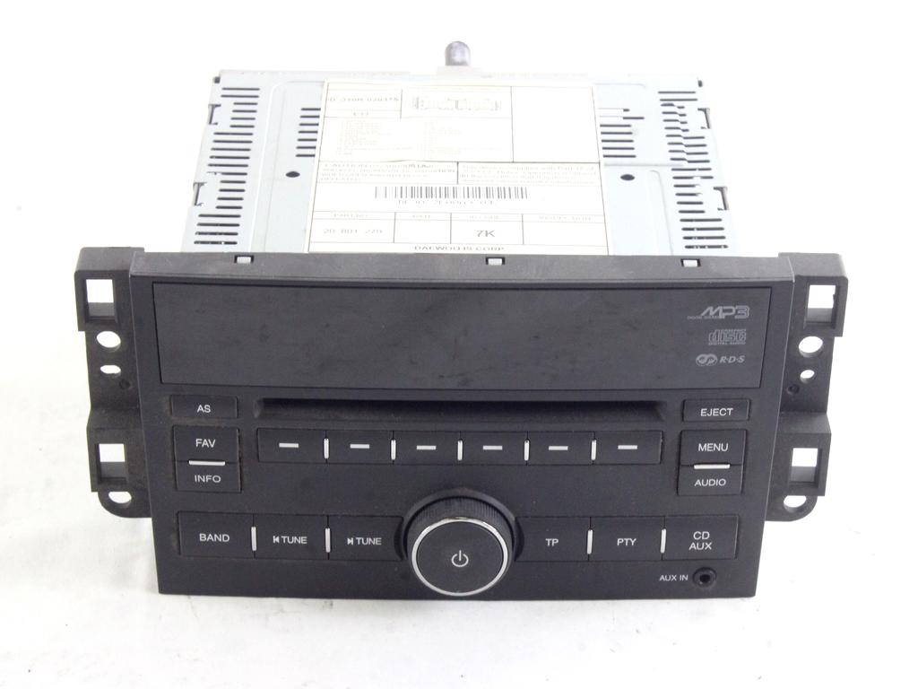 RADIO CD / OJACEVALNIK / IMETNIK HIFI OEM N. 20801279 ORIGINAL REZERVNI DEL CHEVROLET CAPTIVA MK1 C100 (2006 - 2011) DIESEL LETNIK 2009