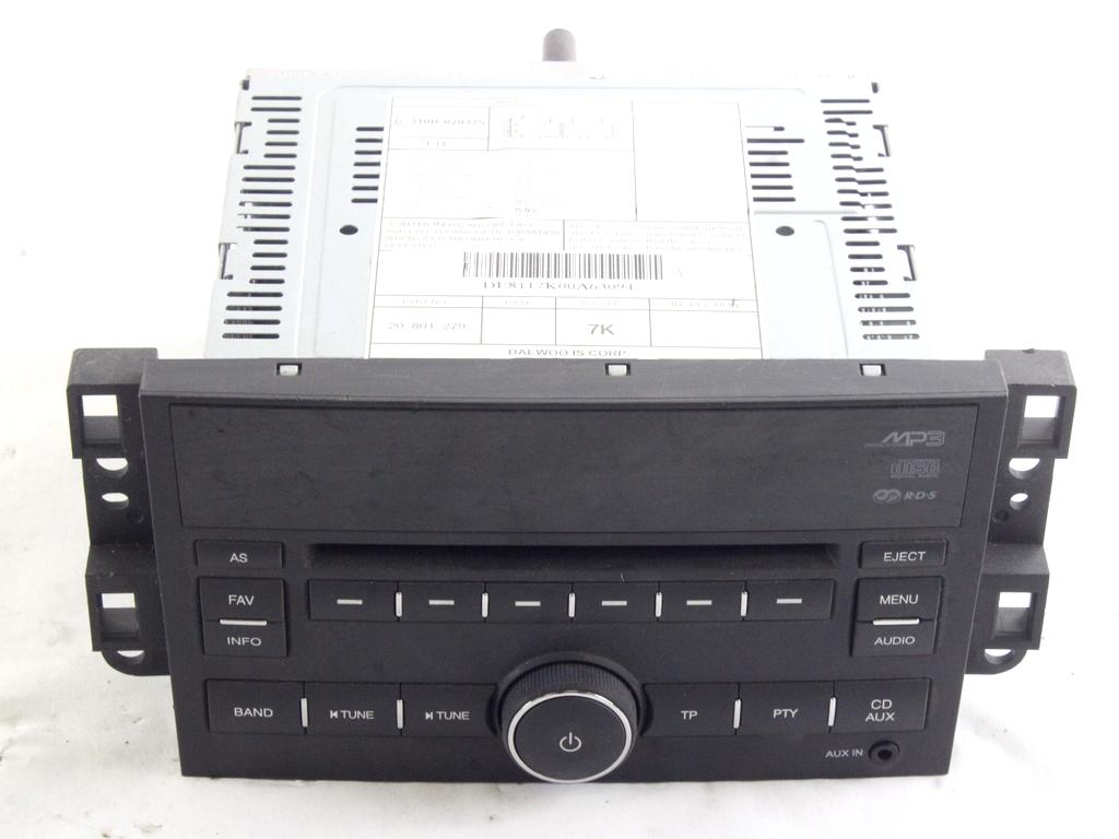 RADIO CD / OJACEVALNIK / IMETNIK HIFI OEM N. 20801279 ORIGINAL REZERVNI DEL CHEVROLET CAPTIVA MK1 C100 (2006 - 2011) DIESEL LETNIK 2009