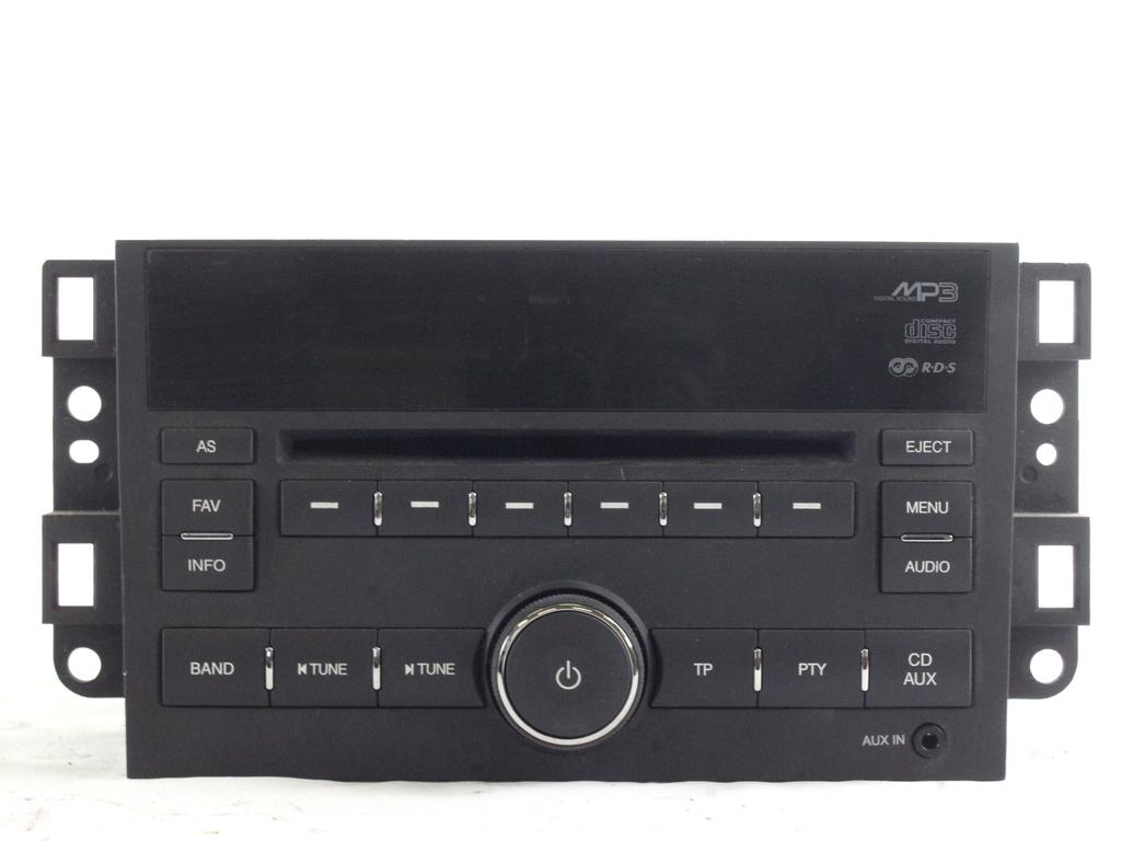 RADIO CD / OJACEVALNIK / IMETNIK HIFI OEM N. 20801279 ORIGINAL REZERVNI DEL CHEVROLET CAPTIVA MK1 C100 (2006 - 2011) DIESEL LETNIK 2009