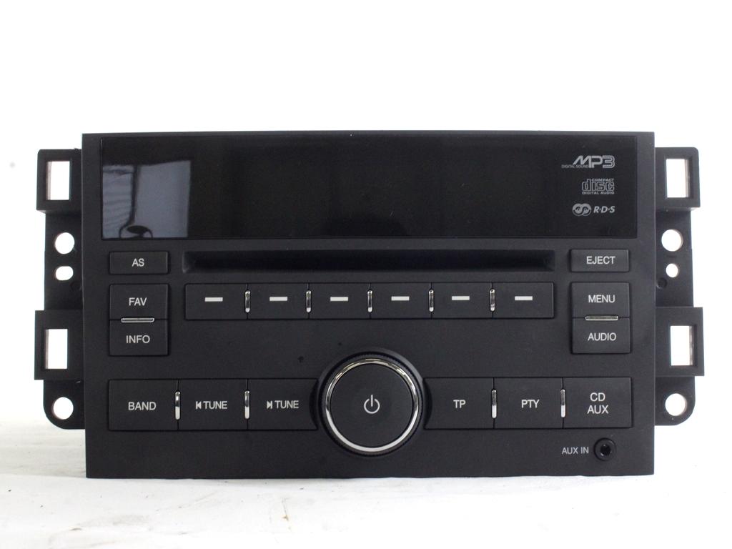 RADIO CD / OJACEVALNIK / IMETNIK HIFI OEM N. 20801279 ORIGINAL REZERVNI DEL CHEVROLET CAPTIVA MK1 C100 (2006 - 2011) DIESEL LETNIK 2009