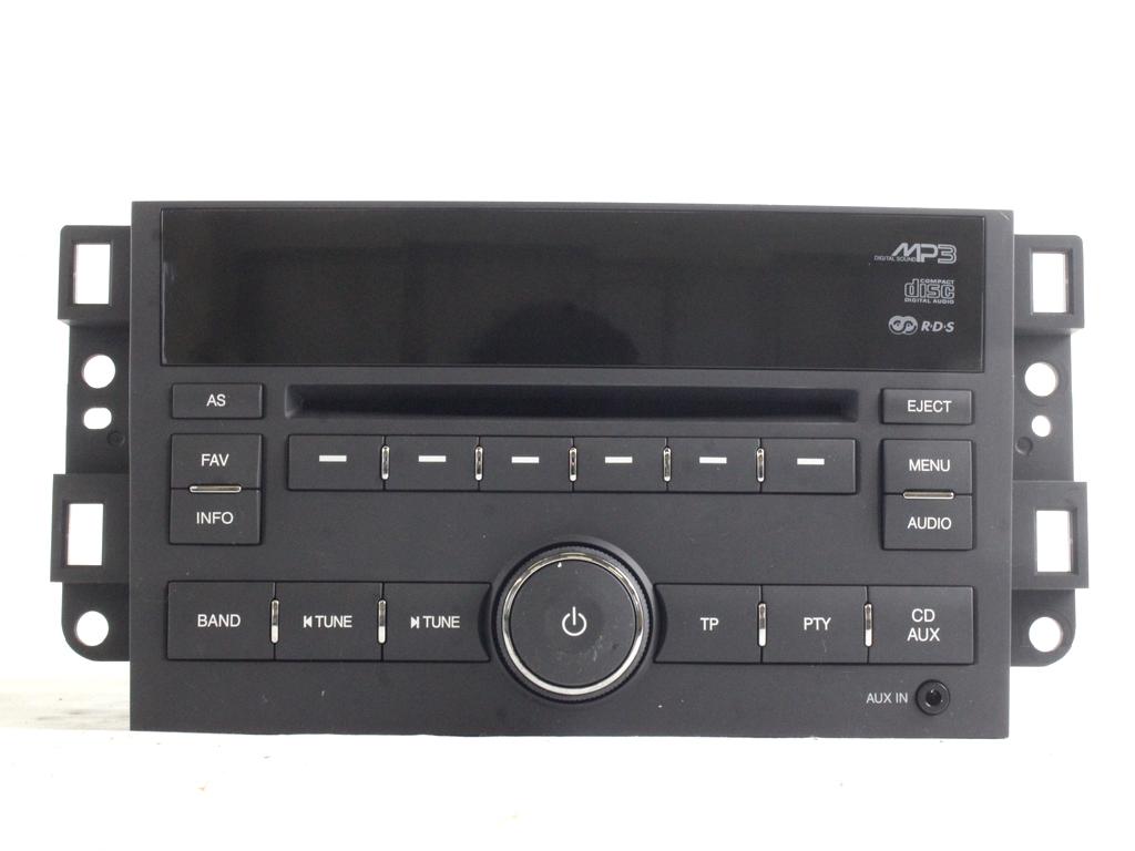 RADIO CD / OJACEVALNIK / IMETNIK HIFI OEM N. 20801279 ORIGINAL REZERVNI DEL CHEVROLET CAPTIVA MK1 C100 (2006 - 2011) DIESEL LETNIK 2009