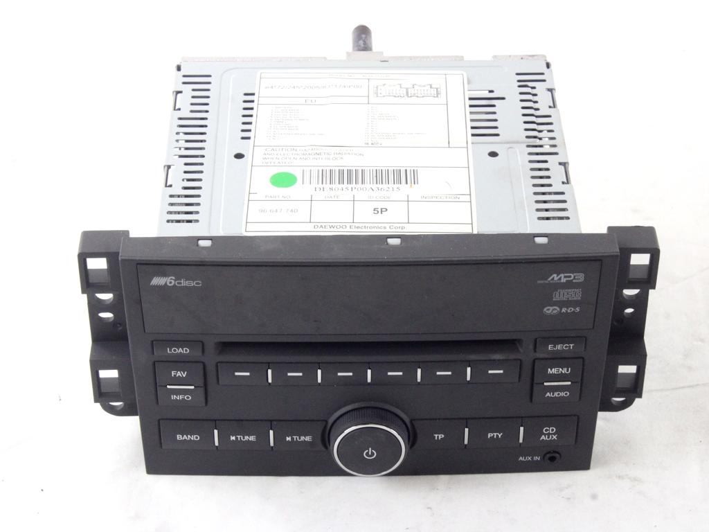 RADIO CD / OJACEVALNIK / IMETNIK HIFI OEM N. 96647740 ORIGINAL REZERVNI DEL CHEVROLET CAPTIVA MK1 C100 (2006 - 2011) DIESEL LETNIK 2009