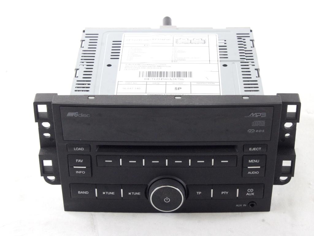 RADIO CD / OJACEVALNIK / IMETNIK HIFI OEM N. 96647740 ORIGINAL REZERVNI DEL CHEVROLET CAPTIVA MK1 C100 (2006 - 2011) DIESEL LETNIK 2009