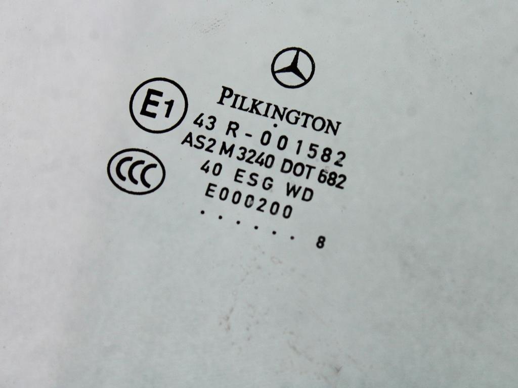 STEKLO SPREDNJIH DESNIH VRAT OEM N. A1697250210 ORIGINAL REZERVNI DEL MERCEDES CLASSE B W245 T245 5P (2005 - 2011) DIESEL LETNIK 2008