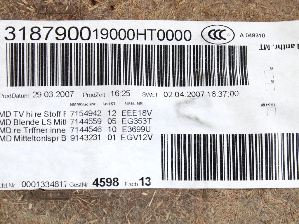 VRATNI PANEL OEM N. PNPDTBWSR3E91SW5P ORIGINAL REZERVNI DEL BMW SERIE 3 BER/SW/COUPE/CABRIO E90/E91/E92/E93 (2005 -2009) DIESEL LETNIK 2007