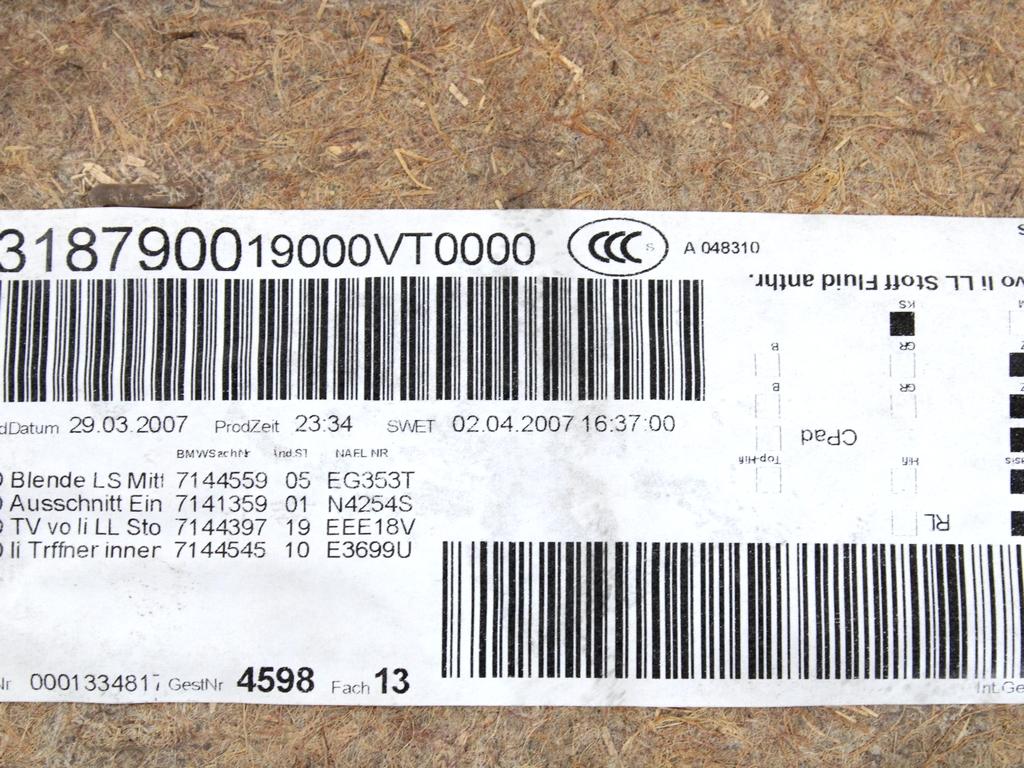 NOTRANJA OBLOGA SPREDNJIH VRAT OEM N. PNASTBWSR3E91SW5P ORIGINAL REZERVNI DEL BMW SERIE 3 BER/SW/COUPE/CABRIO E90/E91/E92/E93 (2005 -2009) DIESEL LETNIK 2007