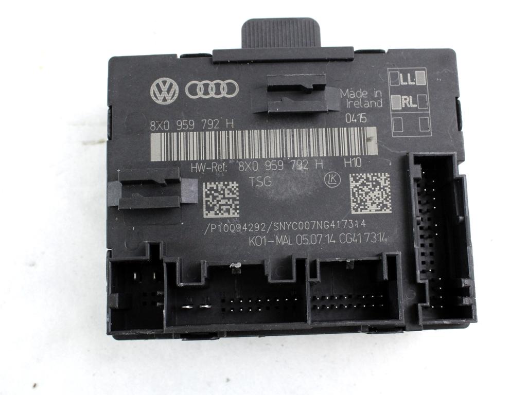 RACUNALNIK VRAT IN STEKEL OEM N. 8X0959792H ORIGINAL REZERVNI DEL AUDI Q3 8U (2011 - 2014)DIESEL LETNIK 2014