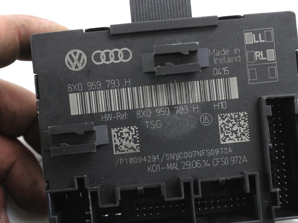 RACUNALNIK VRAT IN STEKEL OEM N. 8X0959793H ORIGINAL REZERVNI DEL AUDI Q3 8U (2011 - 2014)DIESEL LETNIK 2014