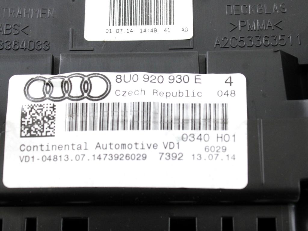 KILOMETER STEVEC OEM N. 8U0920930E ORIGINAL REZERVNI DEL AUDI Q3 8U (2011 - 2014)DIESEL LETNIK 2014