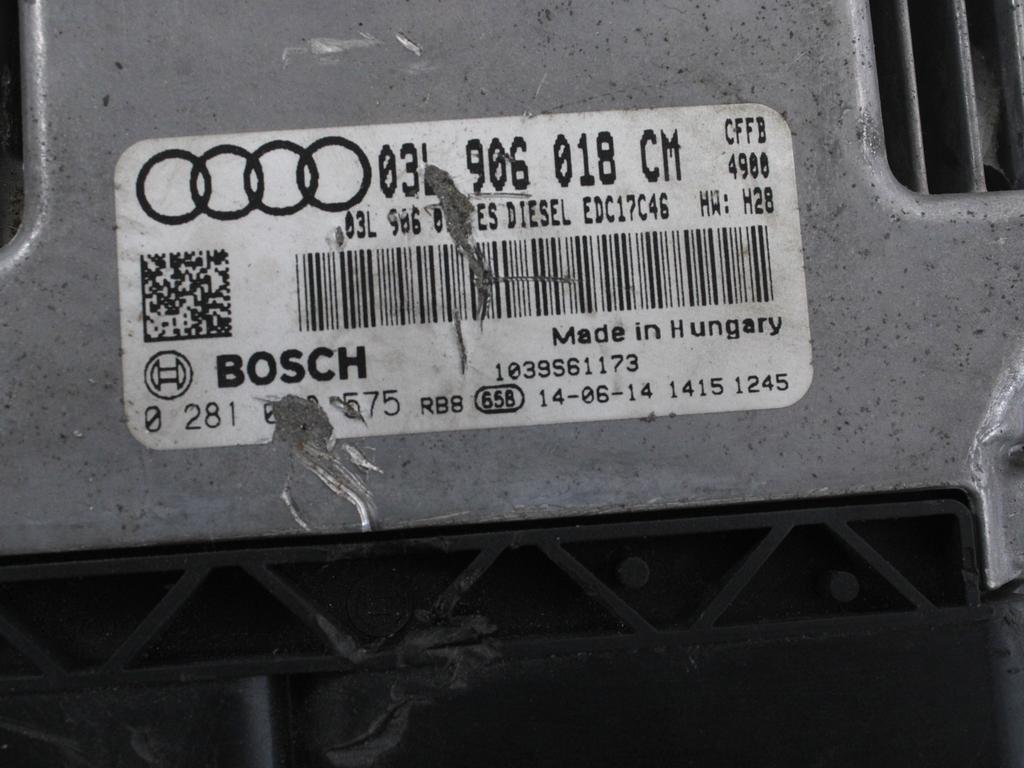 OSNOVNA KRMILNA ENOTA DDE / MODUL ZA VBRIZGAVANJE OEM N. 03L906018CM ORIGINAL REZERVNI DEL AUDI Q3 8U (2011 - 2014)DIESEL LETNIK 2014