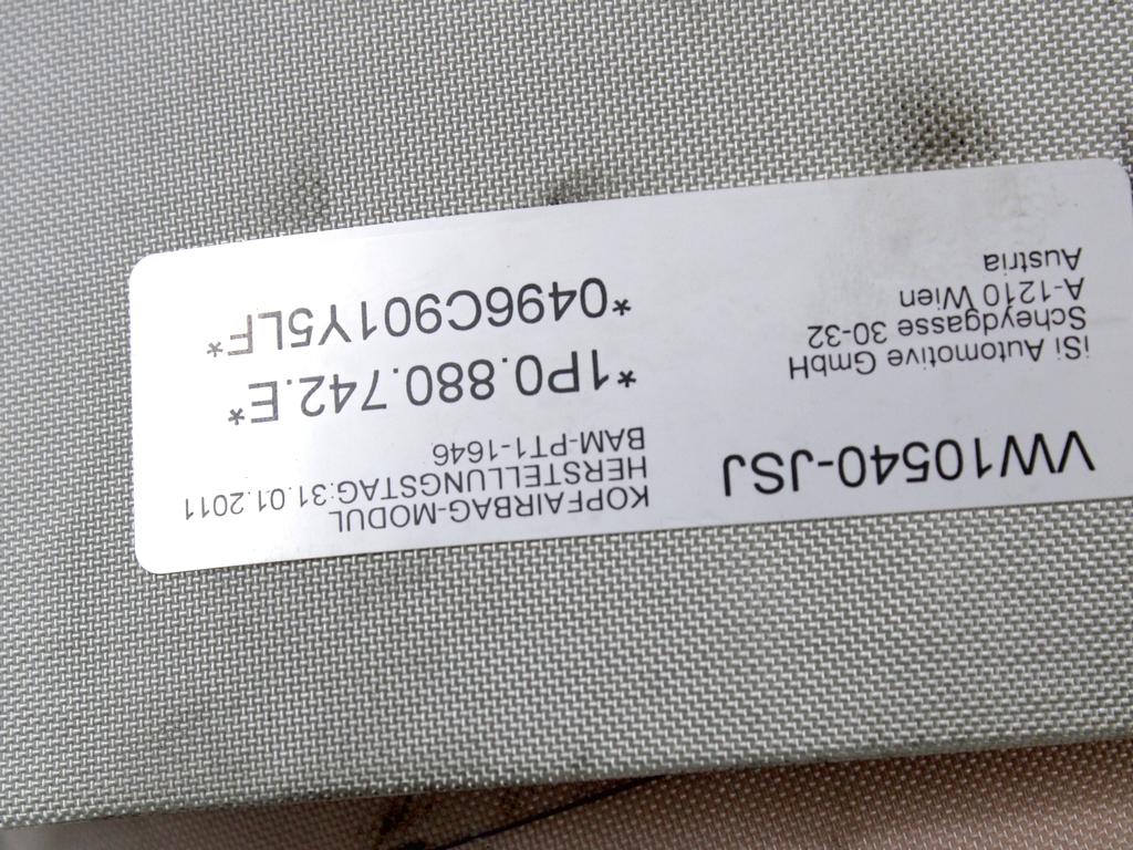 ZRACNA BLAZINA GLAVA DESNA OEM N. 1P0880742E ORIGINAL REZERVNI DEL SEAT LEON 1P1 MK2 (2005 - 2012) DIESEL LETNIK 2011