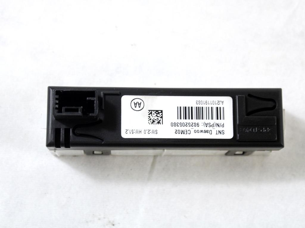 POTOVALNI RACUNALNIK OEM N. 9825205380 ORIGINAL REZERVNI DEL CITROEN C3 SX SY MK3 (DAL 2016) BENZINA LETNIK 2019