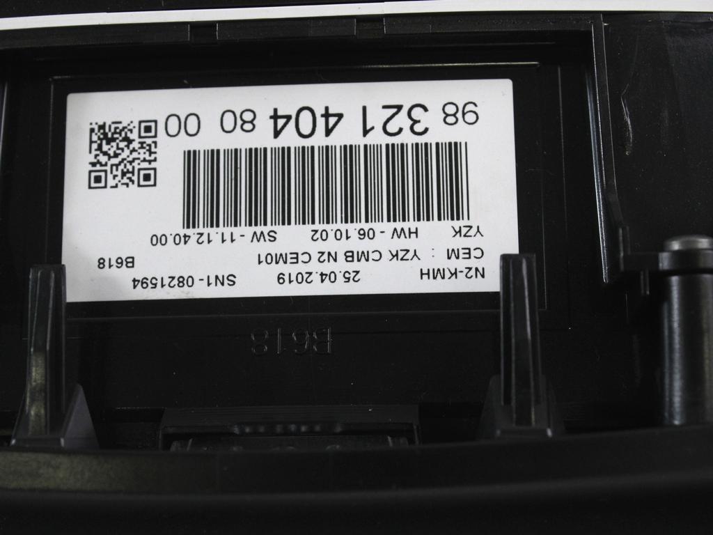 KILOMETER STEVEC OEM N. 9832140480 ORIGINAL REZERVNI DEL CITROEN C3 SX SY MK3 (DAL 2016) BENZINA LETNIK 2019