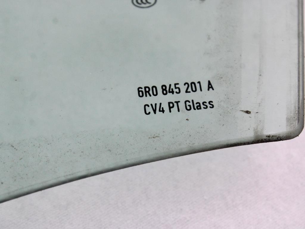 STEKLO SPREDNJIH LEVIH VRAT OEM N. 6R0845201A ORIGINAL REZERVNI DEL VOLKSWAGEN POLO 6R1 6C1 (06/2009 - 02/2014) DIESEL LETNIK 2012