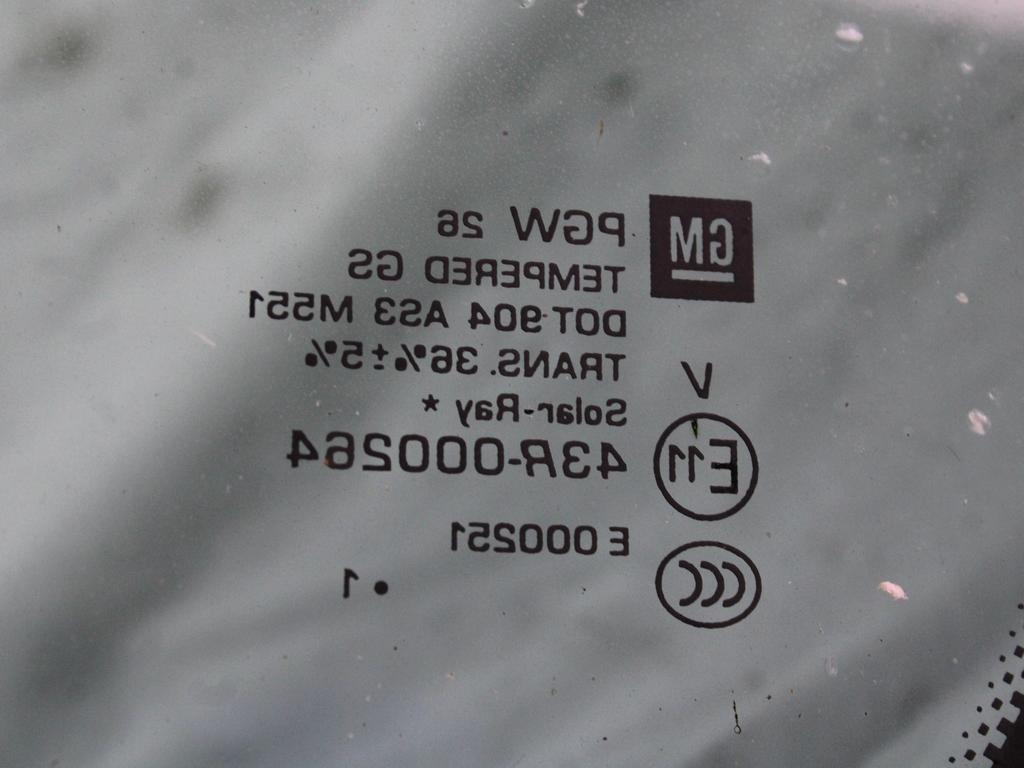 FIKSNO LEVO STEKLO OEM N. 13266892 ORIGINAL REZERVNI DEL OPEL MERIVA B S10 (2010 -2017)DIESEL LETNIK 2011