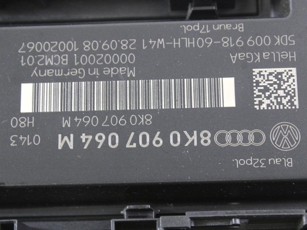 KOMPLET ODKLEPANJE IN VZIG  OEM N. 25510 KIT ACCENSIONE AVVIAMENTO ORIGINAL REZERVNI DEL AUDI A4 B8 8K2 BER/SW/CABRIO (2007 - 11/2015) DIESEL LETNIK 2009