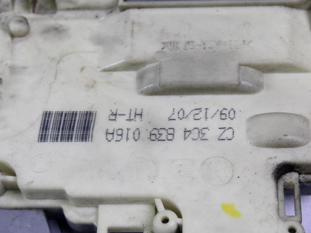 CENTRALNO ZAKLEPANJE ZADNJIH DESNIH VRAT OEM N. 3C4839016A ORIGINAL REZERVNI DEL VOLKSWAGEN PASSAT B6 3C2 3C5 BER/SW (2005 - 09/2010)  DIESEL LETNIK 2007