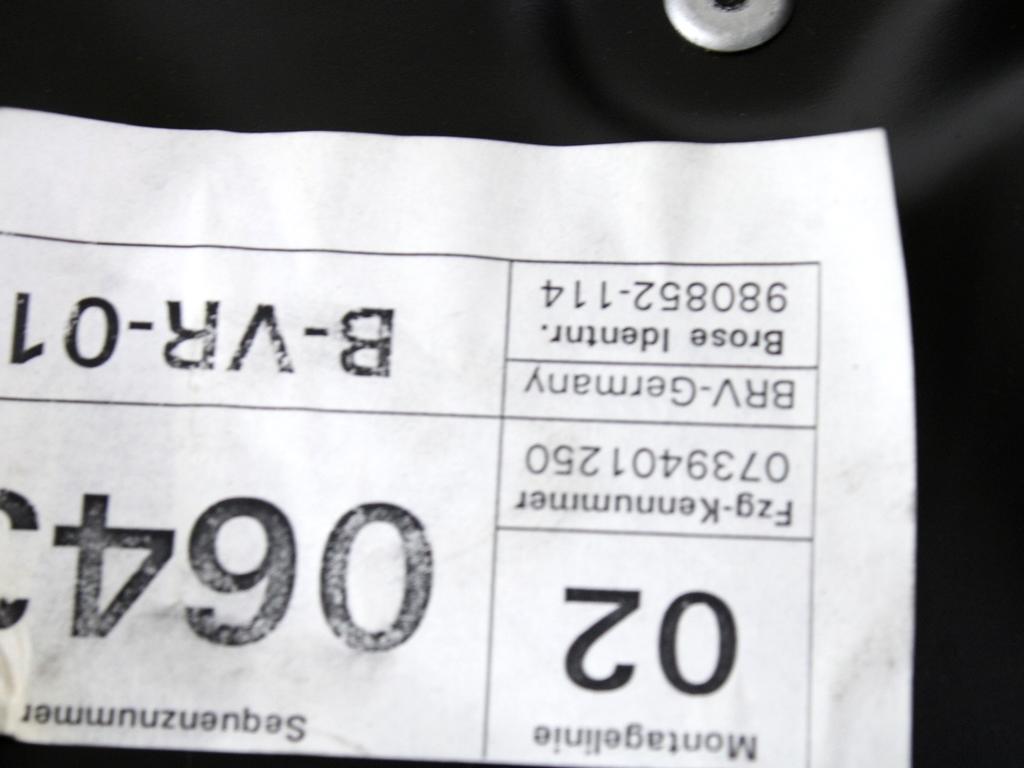 MEHANIZEM DVIGA SPREDNJIH STEKEL  OEM N. 18729 SISTEMA ALZACRISTALLO PORTA ANTERIORE ELETTR ORIGINAL REZERVNI DEL VOLKSWAGEN PASSAT B6 3C2 3C5 BER/SW (2005 - 09/2010)  DIESEL LETNIK 2007