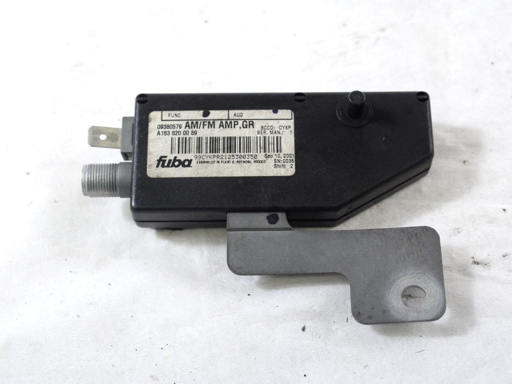 OJACEVALEC / ANTENA OEM N. A1638200089 ORIGINAL REZERVNI DEL MERCEDES CLASSE ML W163 (1997 - 2006) DIESEL LETNIK 2002