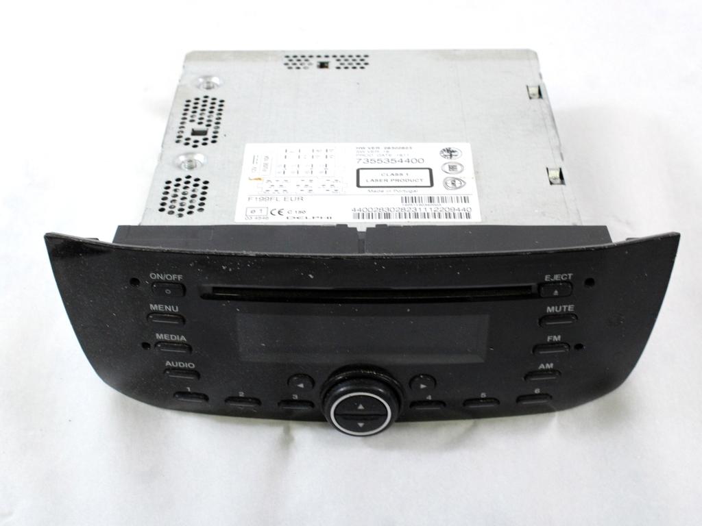 RADIO CD / OJACEVALNIK / IMETNIK HIFI OEM N. 735535440 ORIGINAL REZERVNI DEL FIAT PUNTO EVO 199 (2009 - 2012)  BENZINA LETNIK 2011