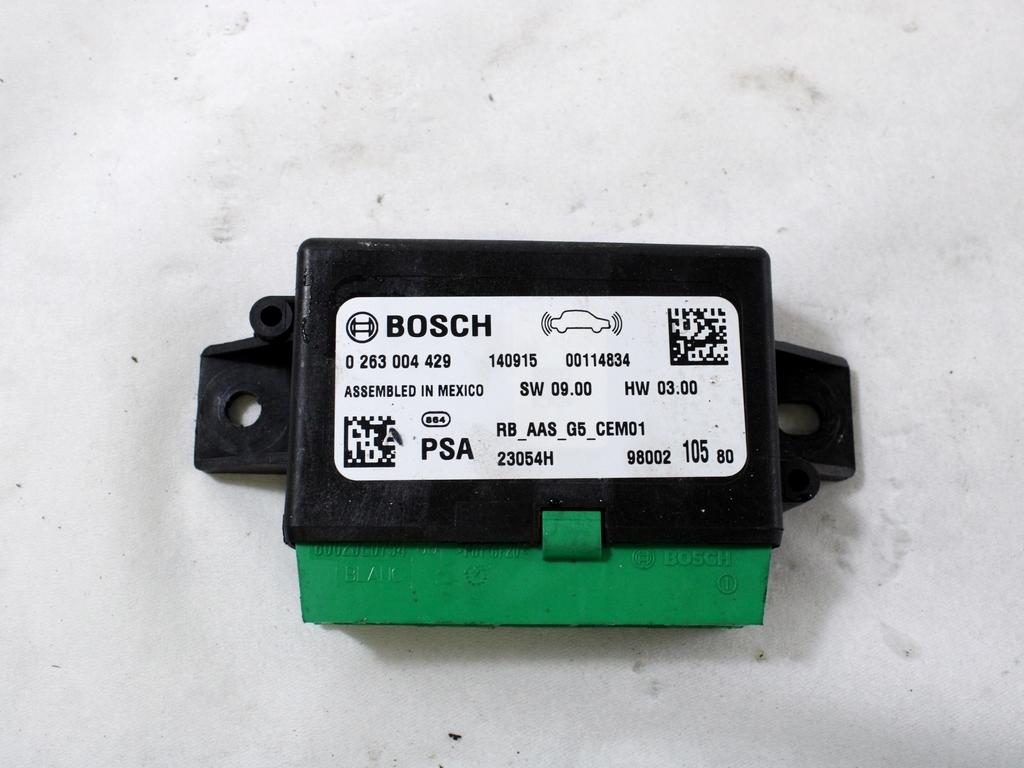 ECU PARKIRNI SENZORJI OEM N. 9800210580 ORIGINAL REZERVNI DEL PEUGEOT 308 LB LP LW LH L3 LC LJ LR LX L4 MK2 T9 (2013 - 2021)DIESEL LETNIK 2014