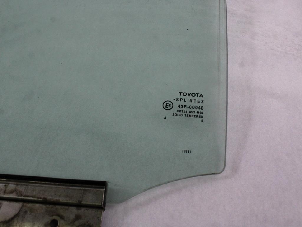 ZADNJA LEVA STEKLO OEM N. 681400D071 ORIGINAL REZERVNI DEL TOYOTA YARIS P9 MK2 (01/2006 - 2009) BENZINA LETNIK 2008